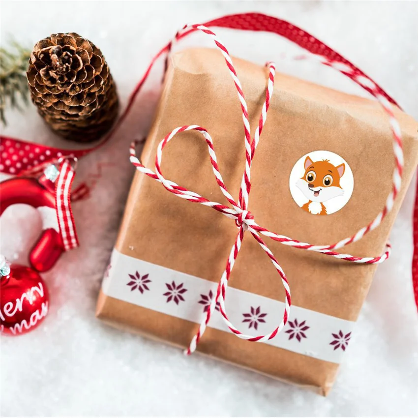 100-500 шт. милые Мультяшные животные наклейки для награды 1 дюйм спасибо фотоальбом