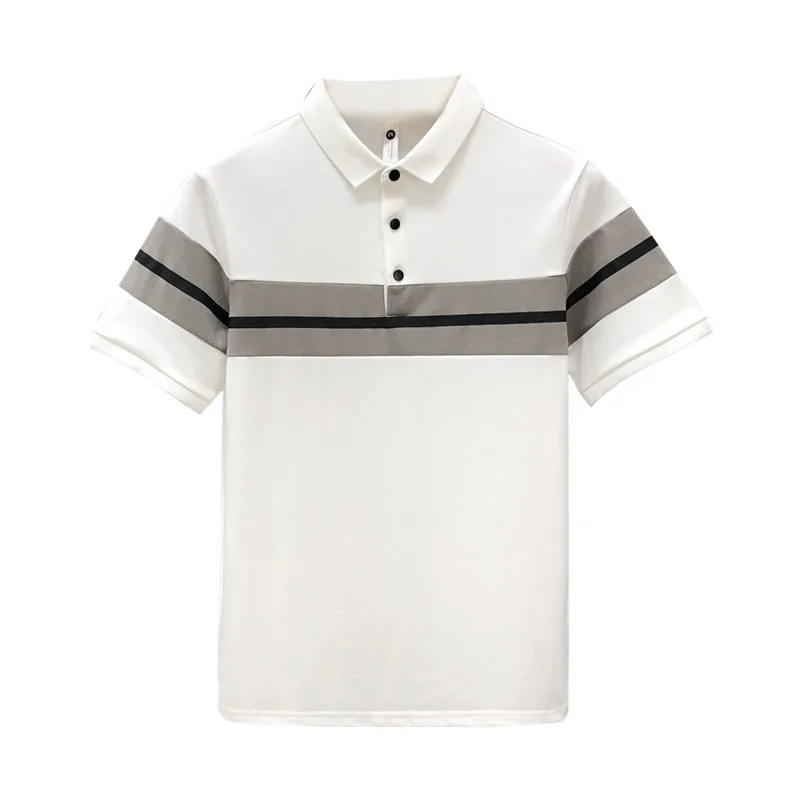 

Polo shirt men's short sleeve slim color block half sleeve neck T-shirt