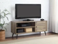Modern Design TV Cabinet TV Table  TV Console TV Stand in Rustic Oak Black Finish Room Furniture 47''L x 16''W x 20''H