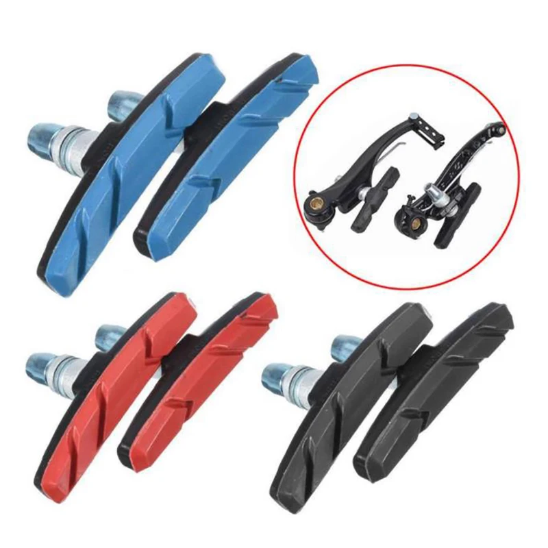 

1Pairs Durable Bicycle Silent Brake Pads Cycling V Brake Holder Pads Shoes Blocks Rubber Pad For Long-lasting Performance Good