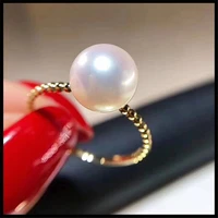 diy pearl accessories 925 silver natural pearl ring empty support k gold ring for women with 5 8mm round flat beads