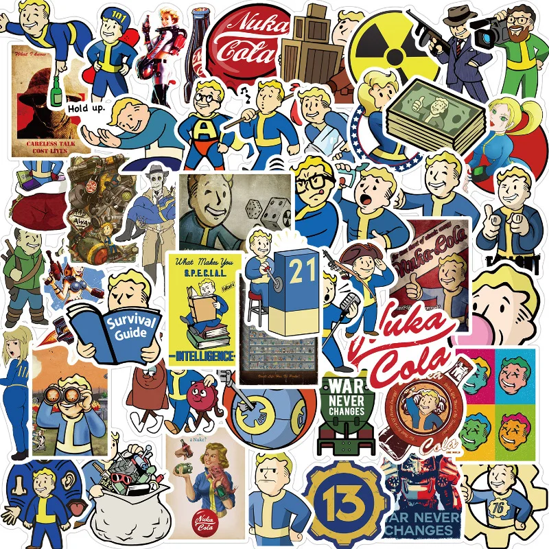 50 шт. наклейка с рисунком Fallout для ролевых игр граффити сделай сам эстетический