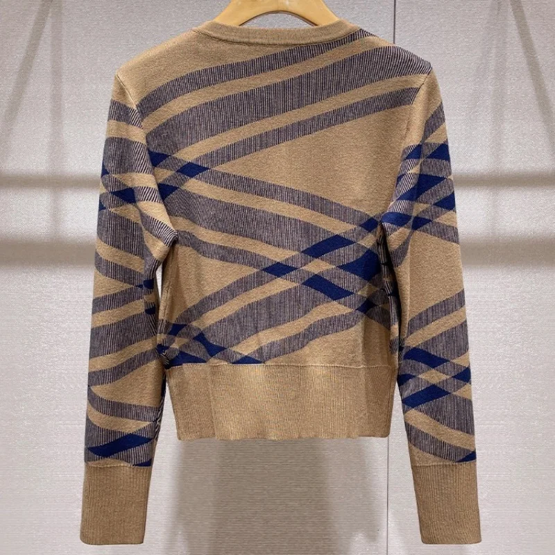 Роскошный брендовый дизайн 2024 осенне-зимний вязаный кардиган с длинными