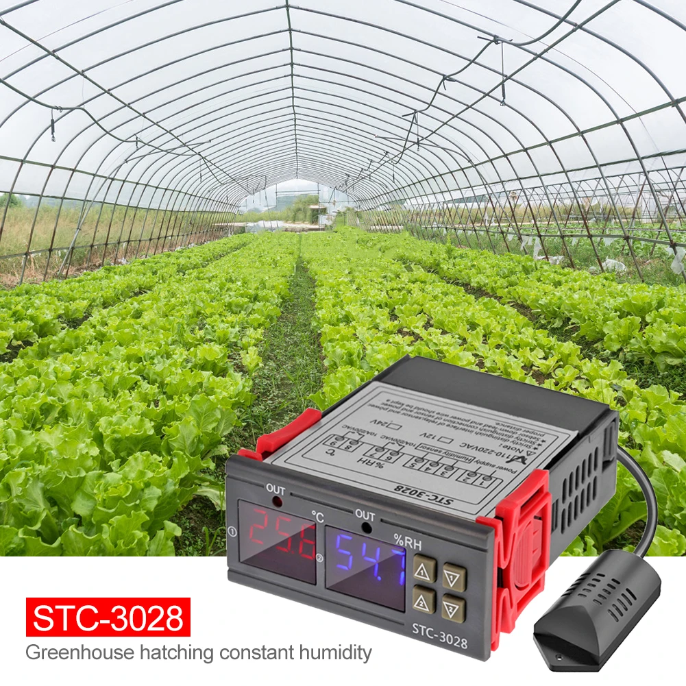

STC-3028 Intelligent Thermometer Hygrometer Incubator Thermostat Humidistat Measurement Analysis Instruments Supplies