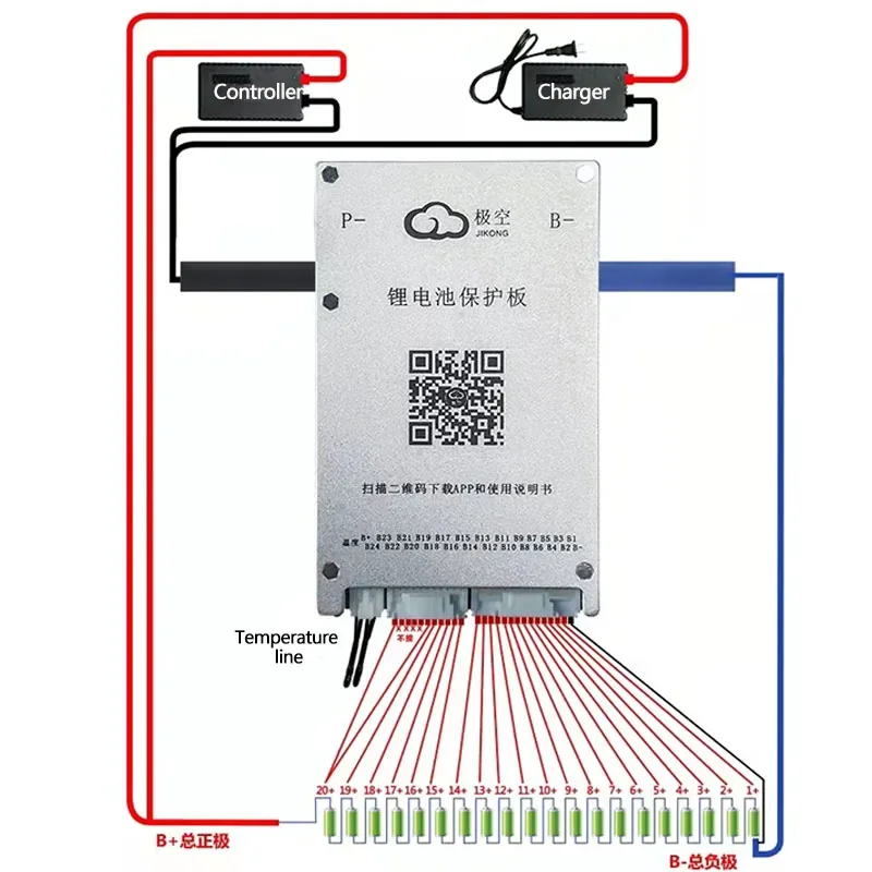 JK active balance 7s/8s-20s 60a 24v-72v система управления аккумуляторной платой smart lipo/lto/lifepo4 bms