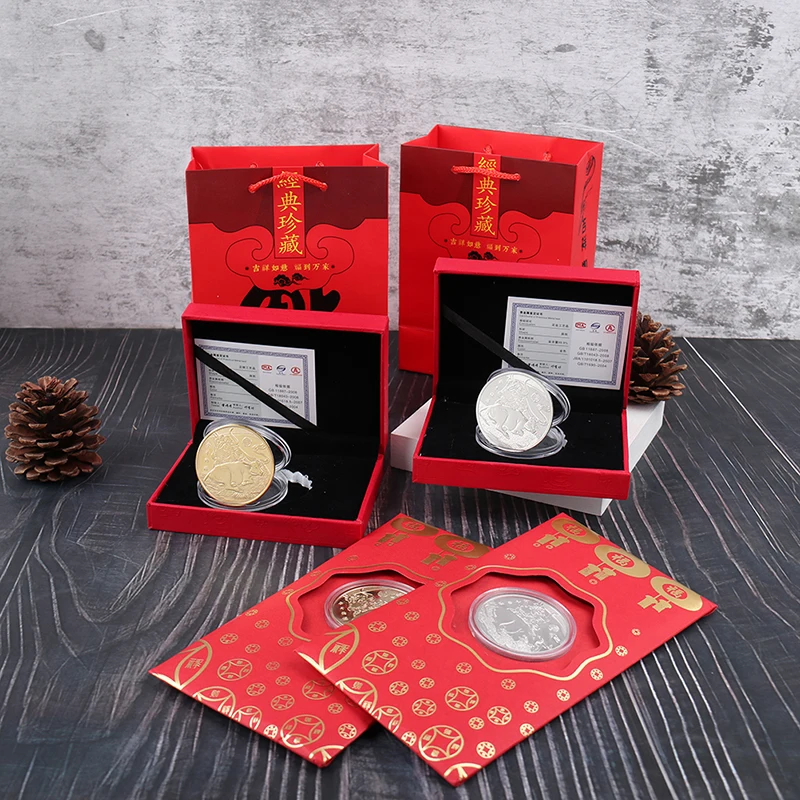 Памятная монета ко году быка золотой серебряный Декор | Дом и сад