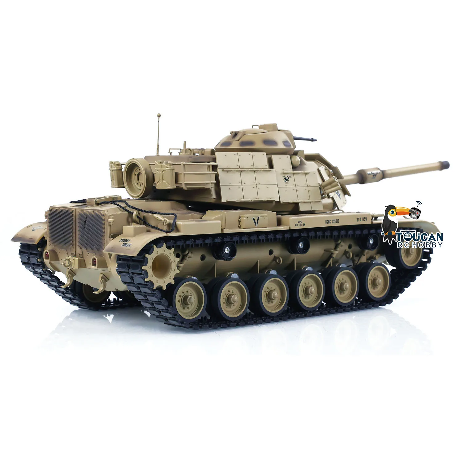 Фото В наличии TD 1/16 RC Tank BB Инфракрасная битва Tongde M60A1 ERA USA Модель танков с дистанционным управлением 320-градусная турель с вращением Звуковая игрушка №3