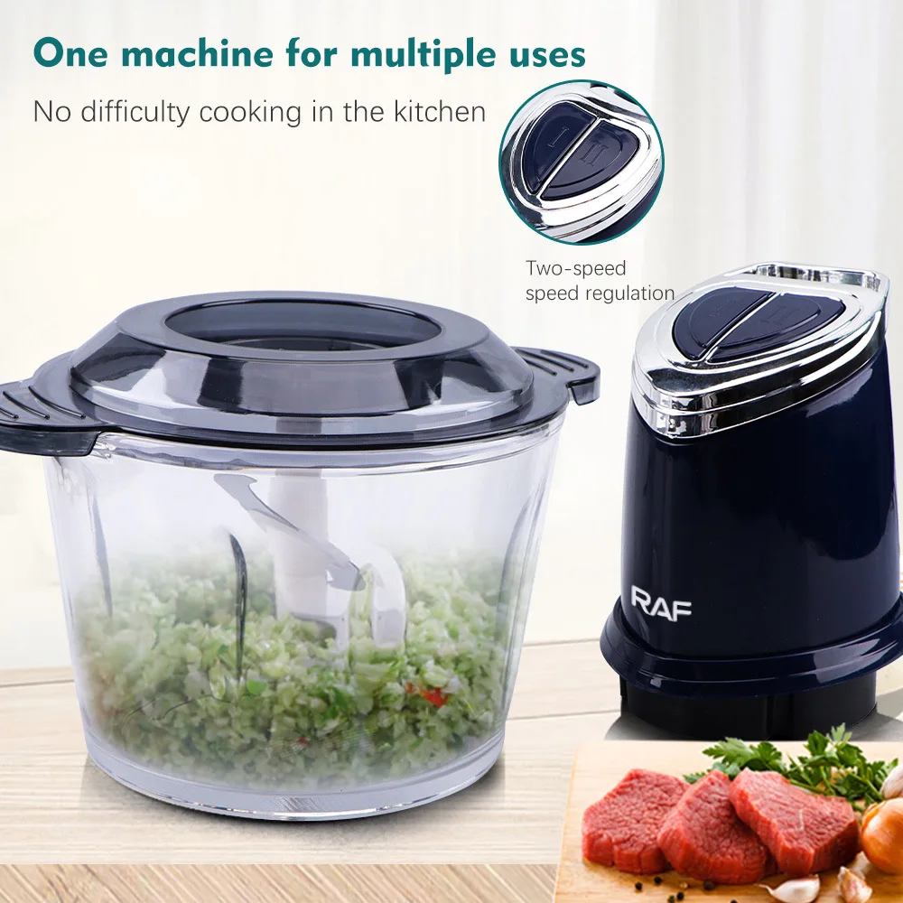 Electric Meat Grinder,  500W Food Processor 3L Chopping Meat, 8Cup Large Stainless Steel Electric Food Chopper