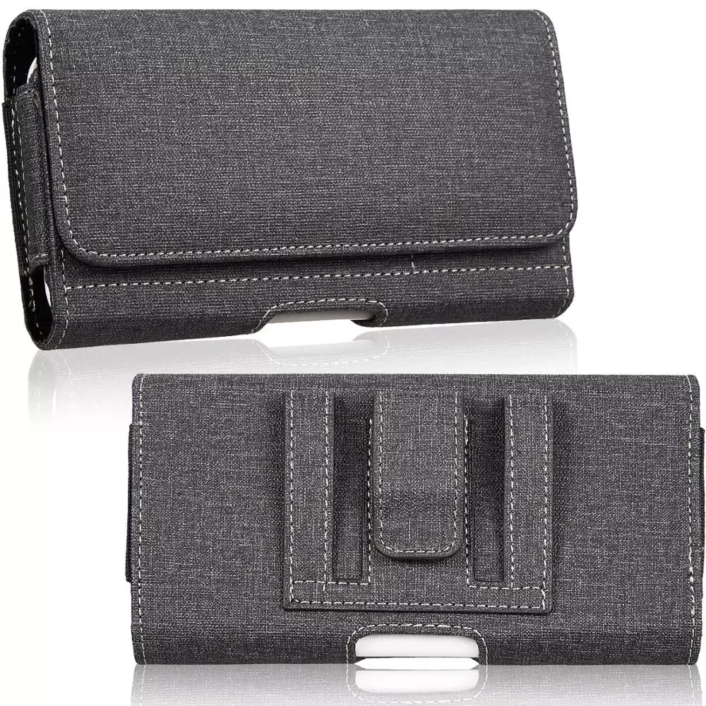 

Classical Pouch burlap pattern Belt Clip Holster Universal 5.5 inch Phone cover Mobile phone Case for 7 8 Plus