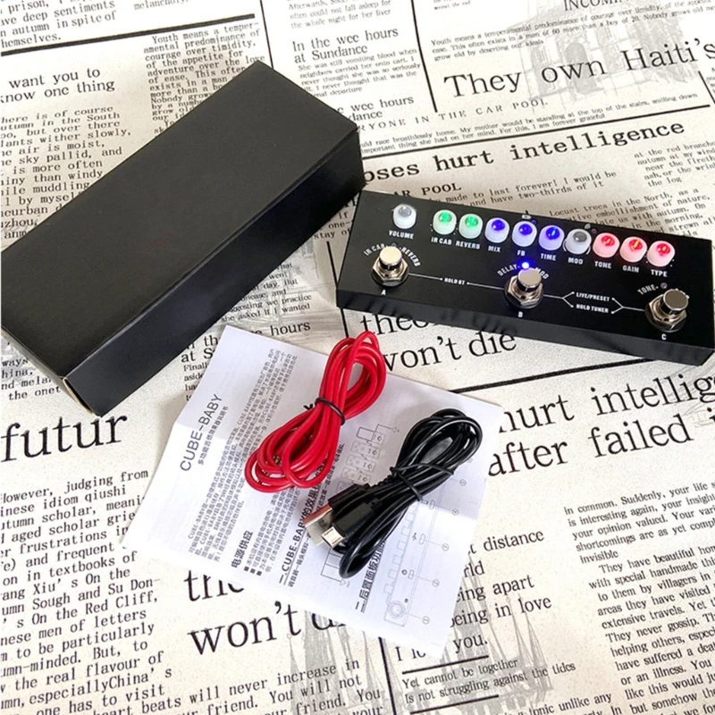 

Multi Effects Pedal Rechargeable Bass Guitar Recording Audio-Interface Function