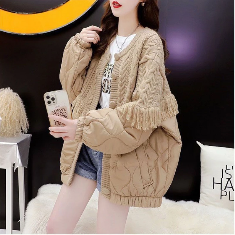 Winter Women's Cold Coat Parkas Super Hot Coats Cotton Padded Jacket Korean Fashion Sweater Cardigan Luxury Designer Clothing