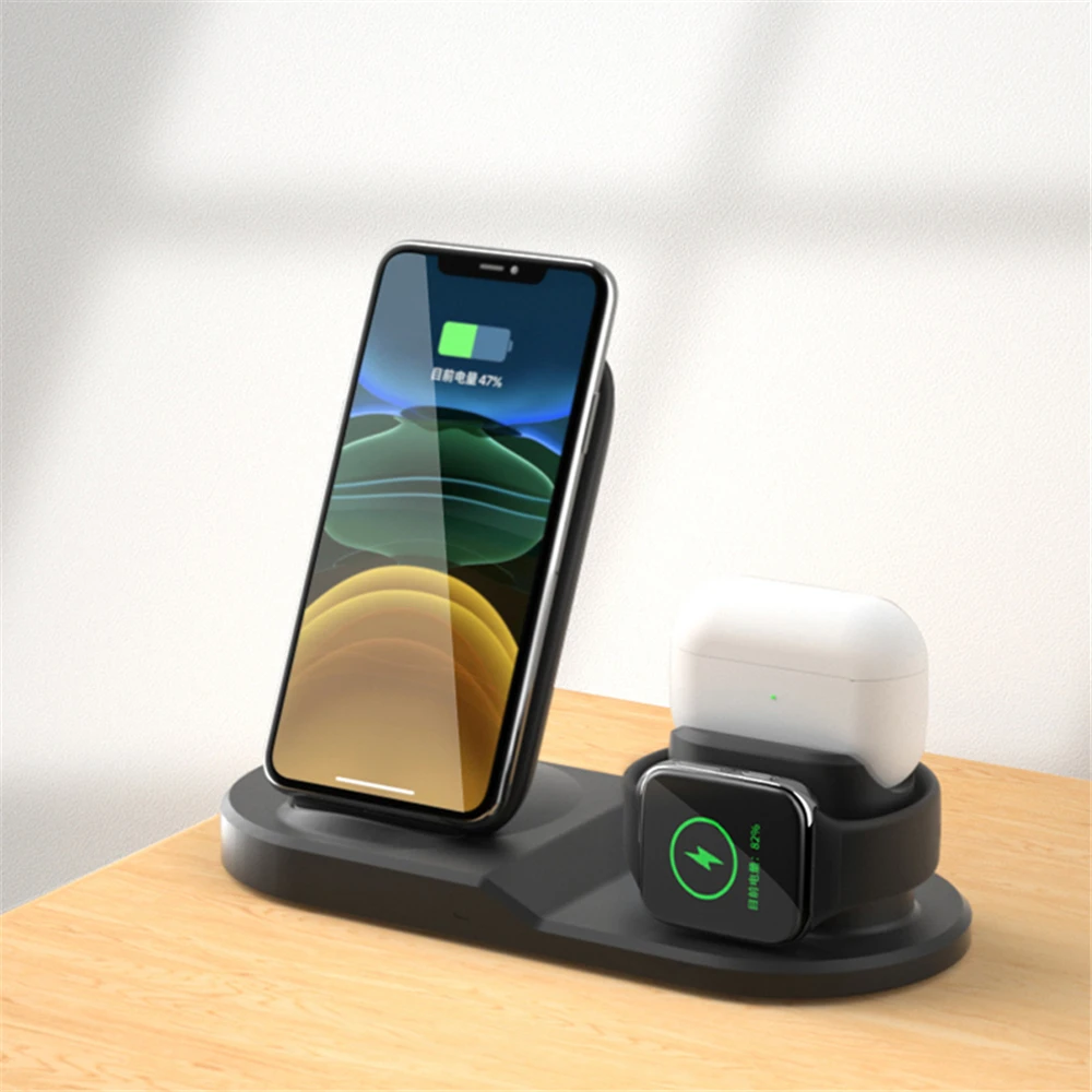 

3in1 10W Fast Charging Dock Station Wireless Charger For iphone 12 13 11 For Apple Watch Airpods Pro Charger Holder for Samsung