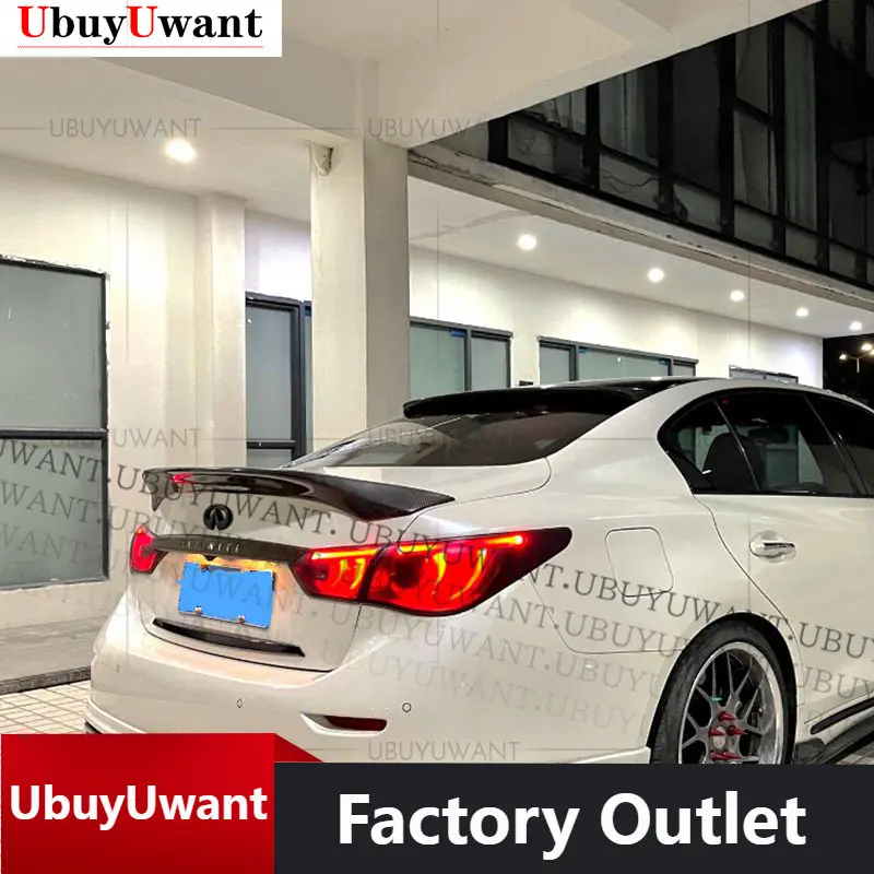 

Спойлер для Infiniti Q50, высококачественный спойлер из углеродного волокна для заднего крыла автомобиля, для Infiniti Q50, спойлер 2014-2021