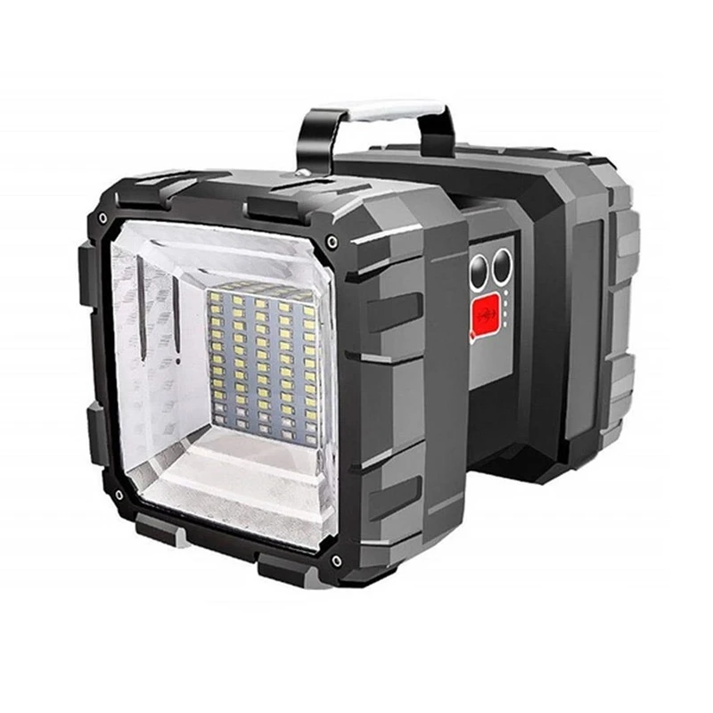 

HOT SALE Super Bright 100000LM 40W Double Head Handheld LED Flashlight Searchlight Outdoor Waterproof Rechargeable Floodlight