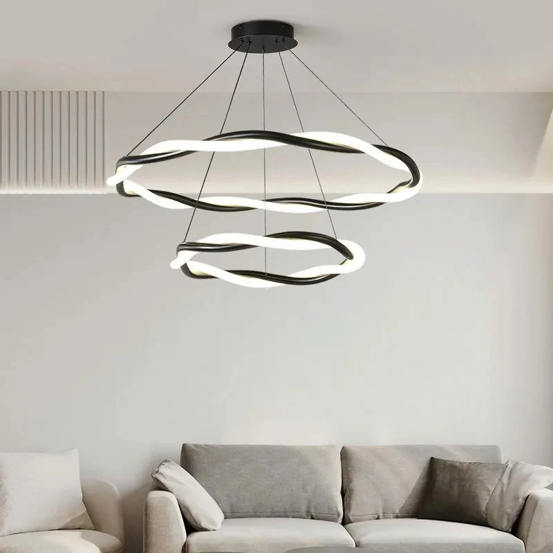 

Европейская простая креативная металлическая Кремниевая круглая люстра, лампа для гостиной, спальни, ресторана