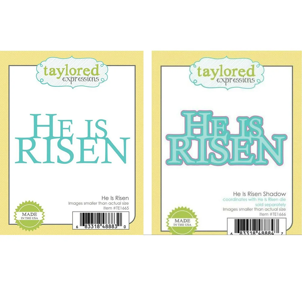 

2022 New Hot Sale Metal Cutting Dies Scrapbook Diary Decorate Embossing He is Risen Template Diy Gift Card Crafts Reusable Molds