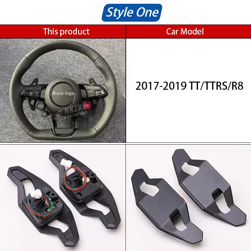 

Подрулести переключения передач на руле, подходят для Audi A3 A4 A5 TT R8 Q5 Q7, как из пластика и углеродного волокна, автомобильные аксессуары