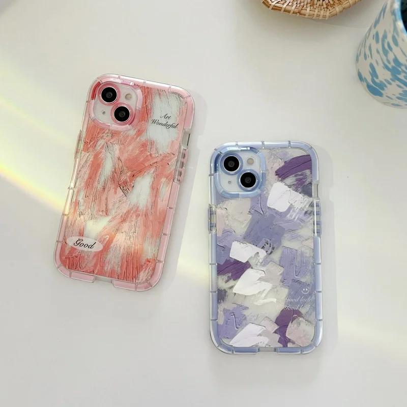 

Luminous Creative Watercolor Graffiti Phone Case Cover for IPhone 11 12 13 Pro X XR XS Max Shockproof Case for IPhone 13 Cases