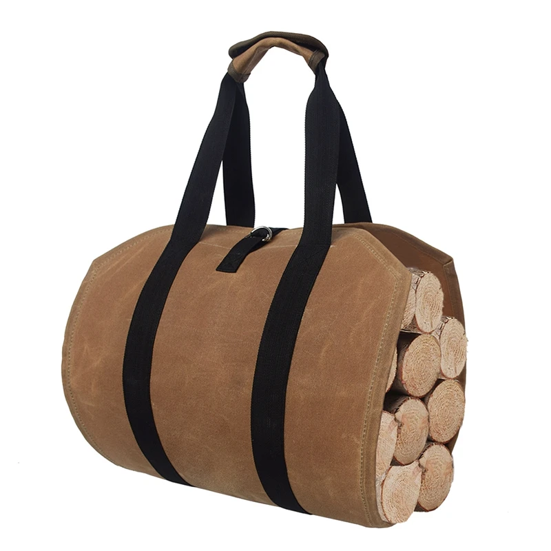 

Big deal Canvas Firewood Wood Carrier Bag Log Camping Outdoor Holder Carry Storage Bag Wooden Canvas Bag Hand Bag