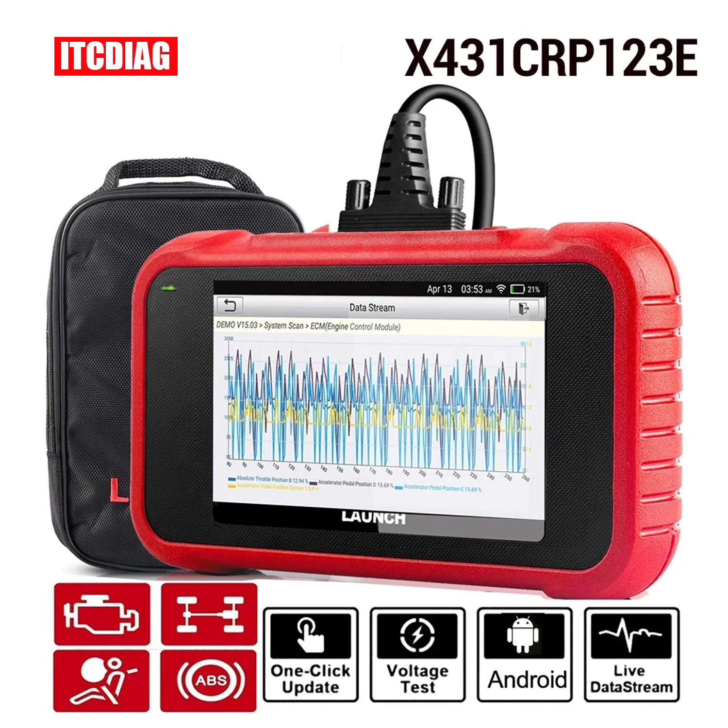 

Диагностический сканер LAUNCH X431 CRP123E OBD OBD2, pk CRP123