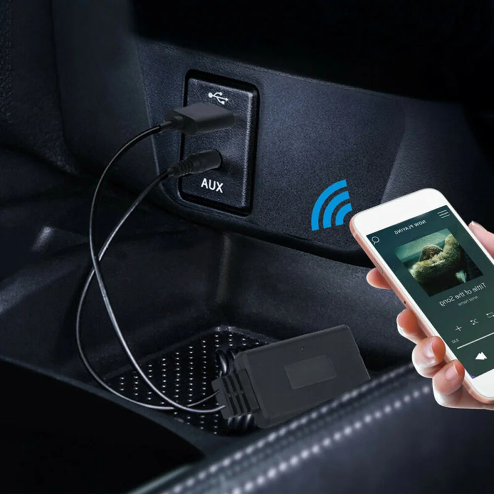 

Приемник-адаптер беспроводной Bluetooth 1 шт. ABS пластик черный USB + 3,5 мм Aux