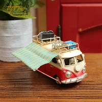 retro and nostalgic desktop decoration accessories miniature items living bedroom home decor tour bus classic car model