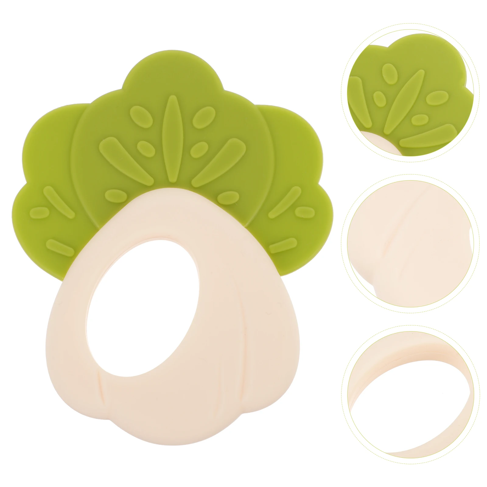 

1pc Baby Teether Chewing Toy Cartoon Cabbage Designed Teething Tool Safety Baby Silicone Molar Plaything