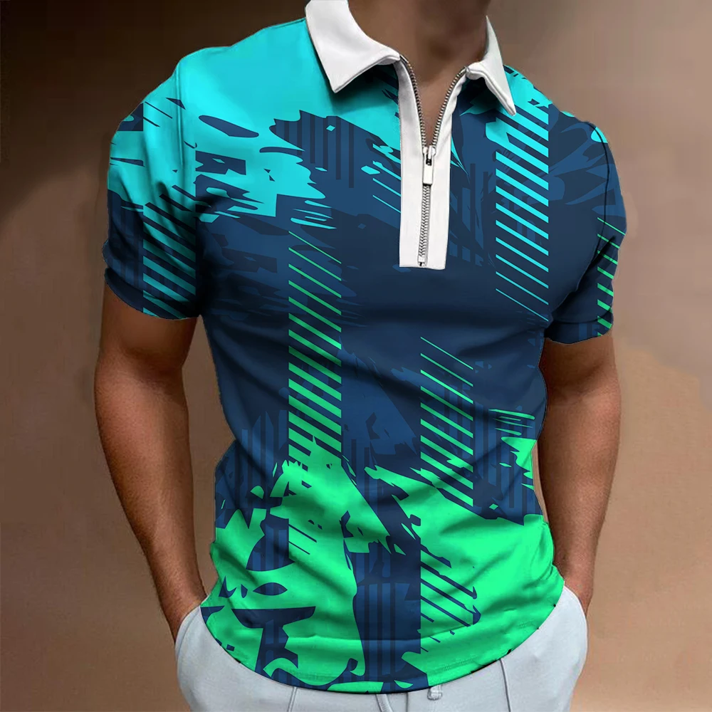 

2022 Newest Men's Polo Shirts Trend Luxury T Shirt for Men Gulf Anti-Pilling Short Sleeved Fashion Turndown Collar Man Clothing