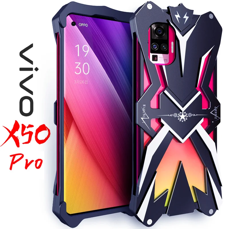 Original Zimon Luxury Thor Heavy Duty Armor Metal Aluminum Mobile Phone Case Covers For VIVO X50 Pro Plus Cover Cases