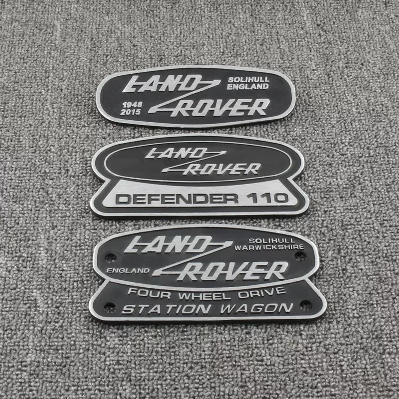 

Alloy Car Side Badge Decal Auto Rear Trunk Sticker Front Grille Emblem Accessories for Land Rover 2015 DEFENDER 110 Decoration