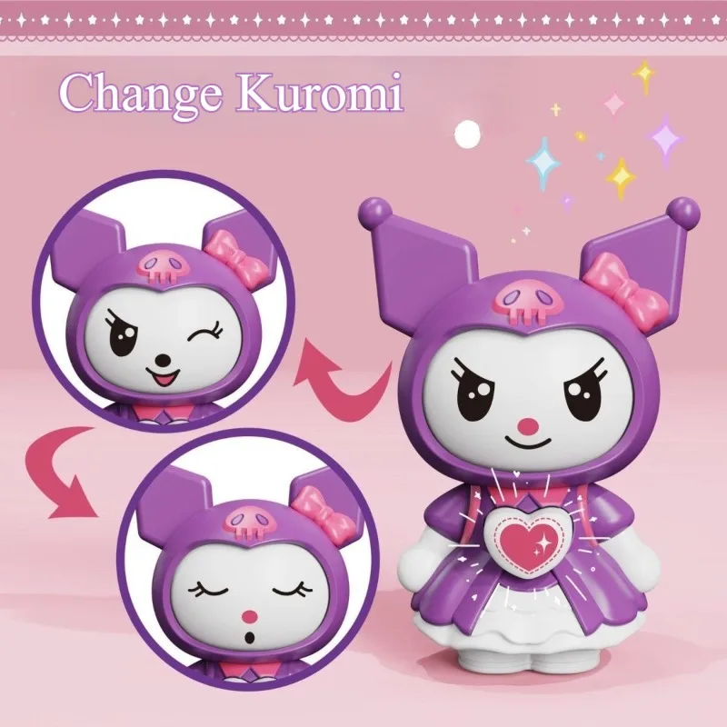 Новая кукла Sanrio Kuromi меняющая лицо декомпрессионная игрушка аниме забавные