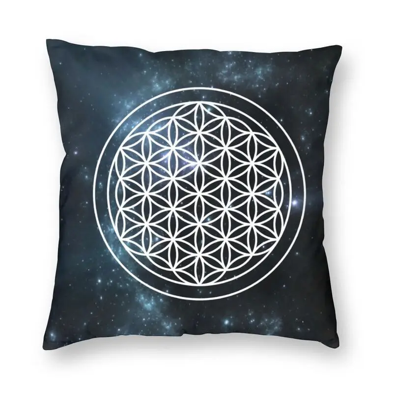 

Flower Of Life Throw Pillow Case Decoration Spiritual Meditation Sacred Geometry Cushion Cover Pillowcover for Living Room
