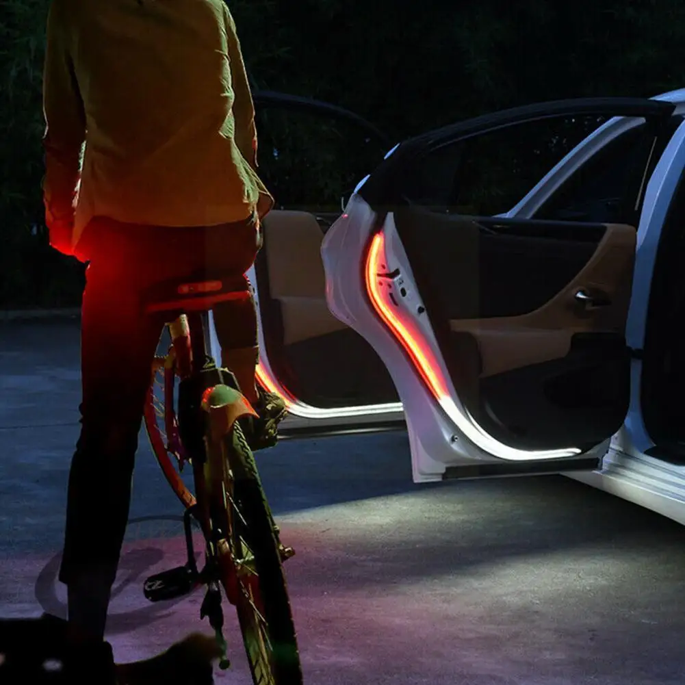 

Car Door Decoration Welcome Light Strips Strobe Flashing Led Warning Safety Lamp Strip Led Ambient Opening Lights Auto 120C X7K6