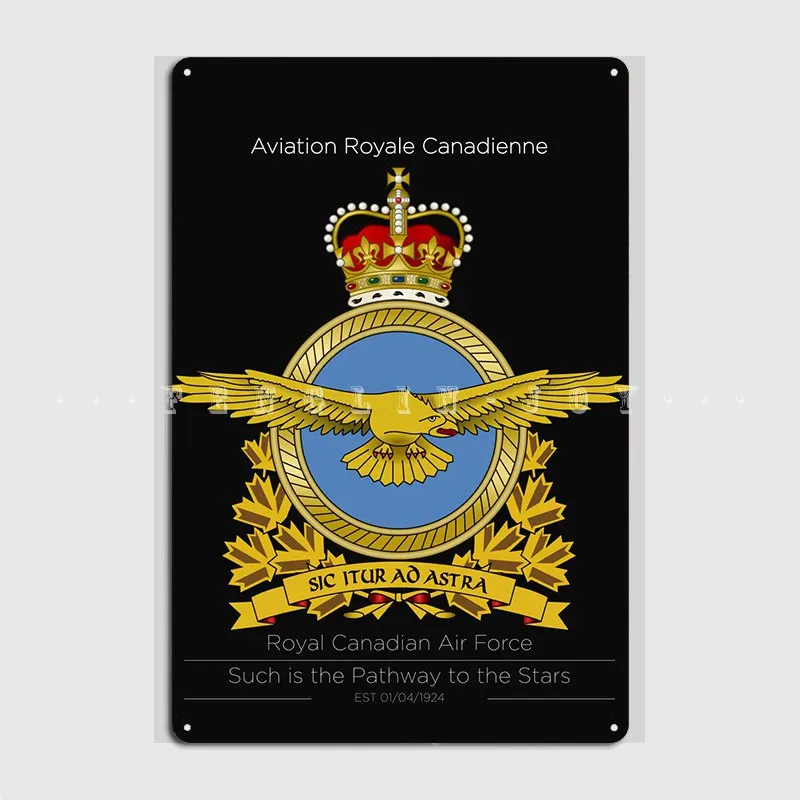 

Королевская канадская военно-воздушная сила деревянный знак паб Гараж Ретро роспись деревянный знак плакаты