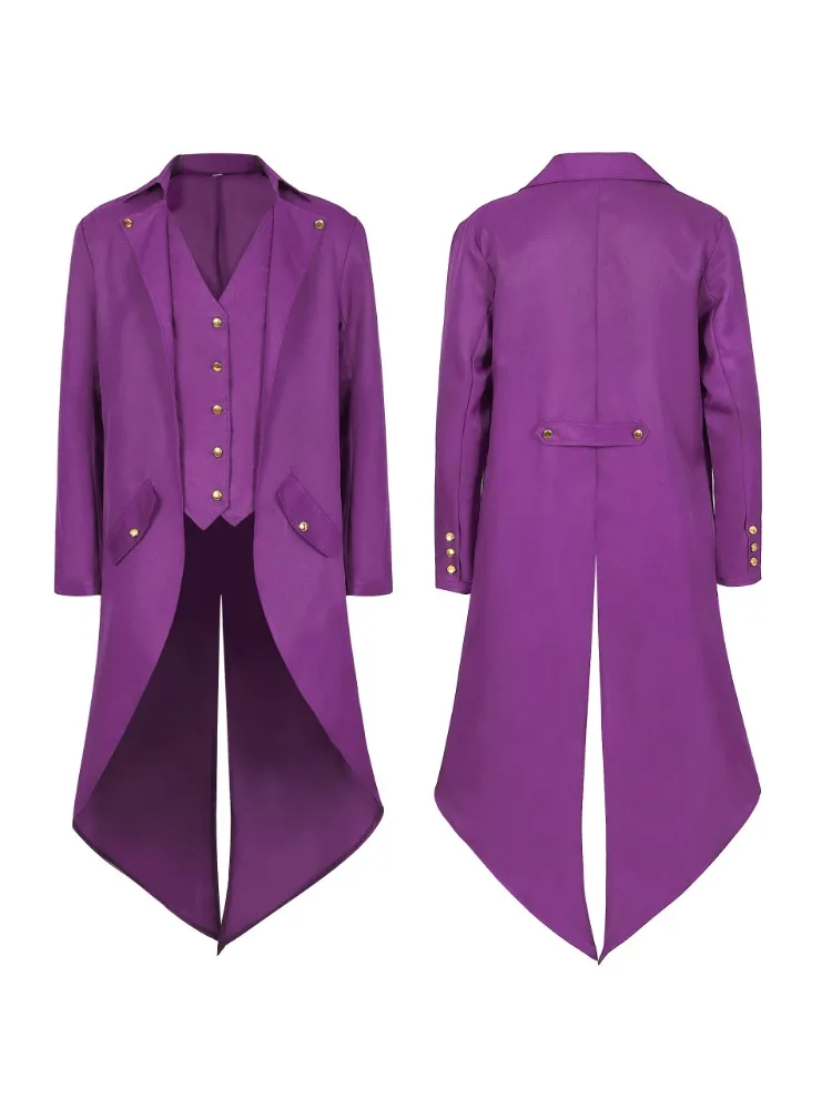 Пальто Принца В Стиле Ретро Винтажный Костюм На Хэллоуин Унисекс Куртка Среднего