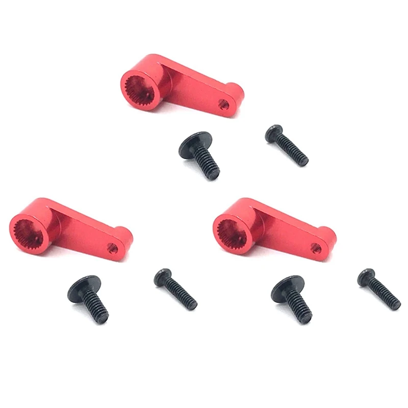 

3X Metal 144001-1263 25T Servo Arm Horn Upgrade Parts For Wltoys 144001 1/14 RC Car Upgrade Spare Parts,Red