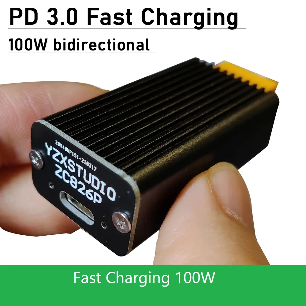 Фото Модуль быстрой зарядки IP2368 100W с двунаправленной поддержкой PD 3.0, плата быстрой зарядки с функцией повышения/понижения напряжения для 4S литиевых аккумуляторов, разъем XT60 на Type-C USB №2