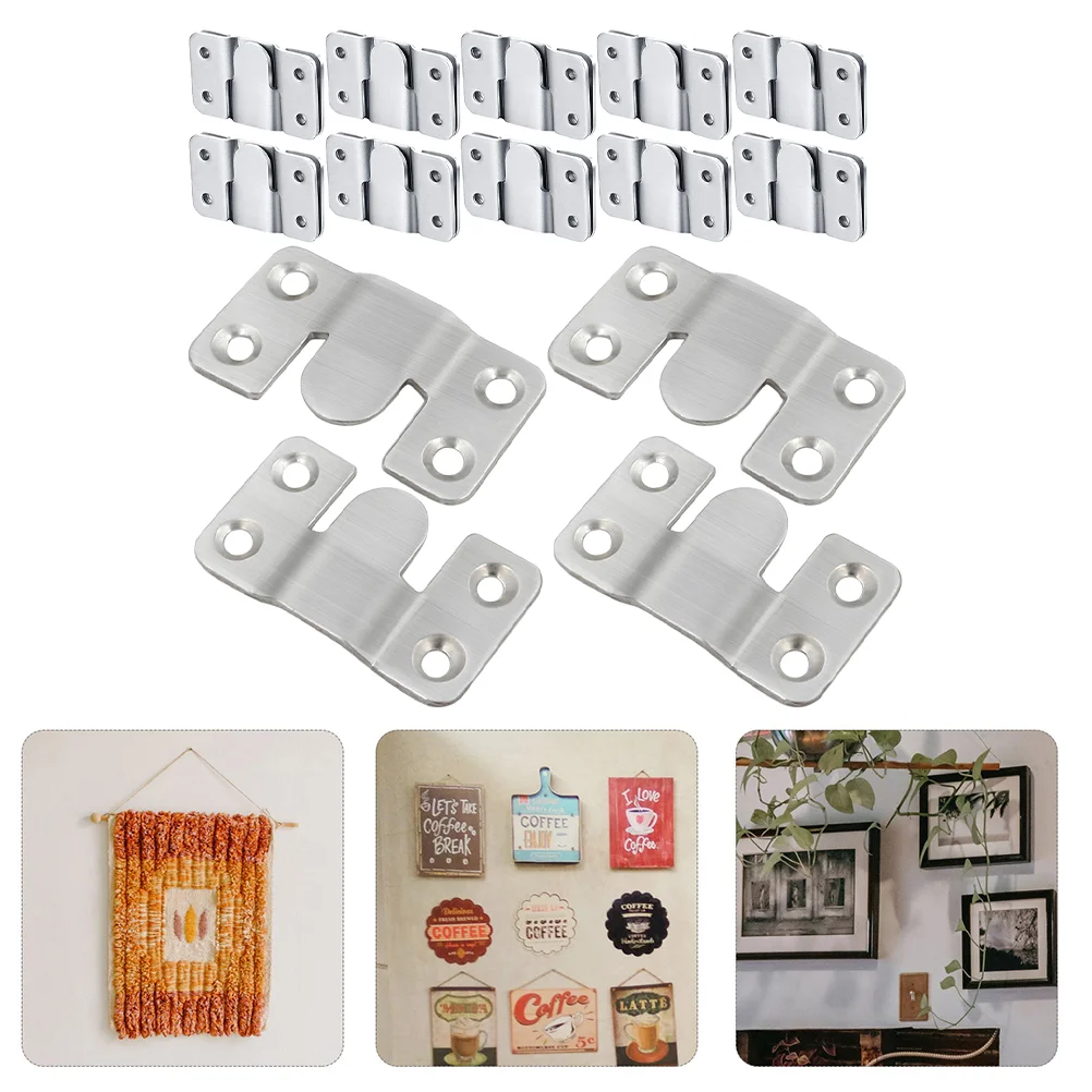 

15 Pairs Wall Mount Heavy Duty Shelf Hangers Plate Hangers Frame Hanger