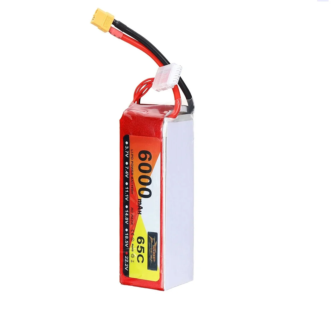 

ZOP Power 22.2V 6000mAh 65C 6S LiPo Battery XT60 Plug for RC Drone