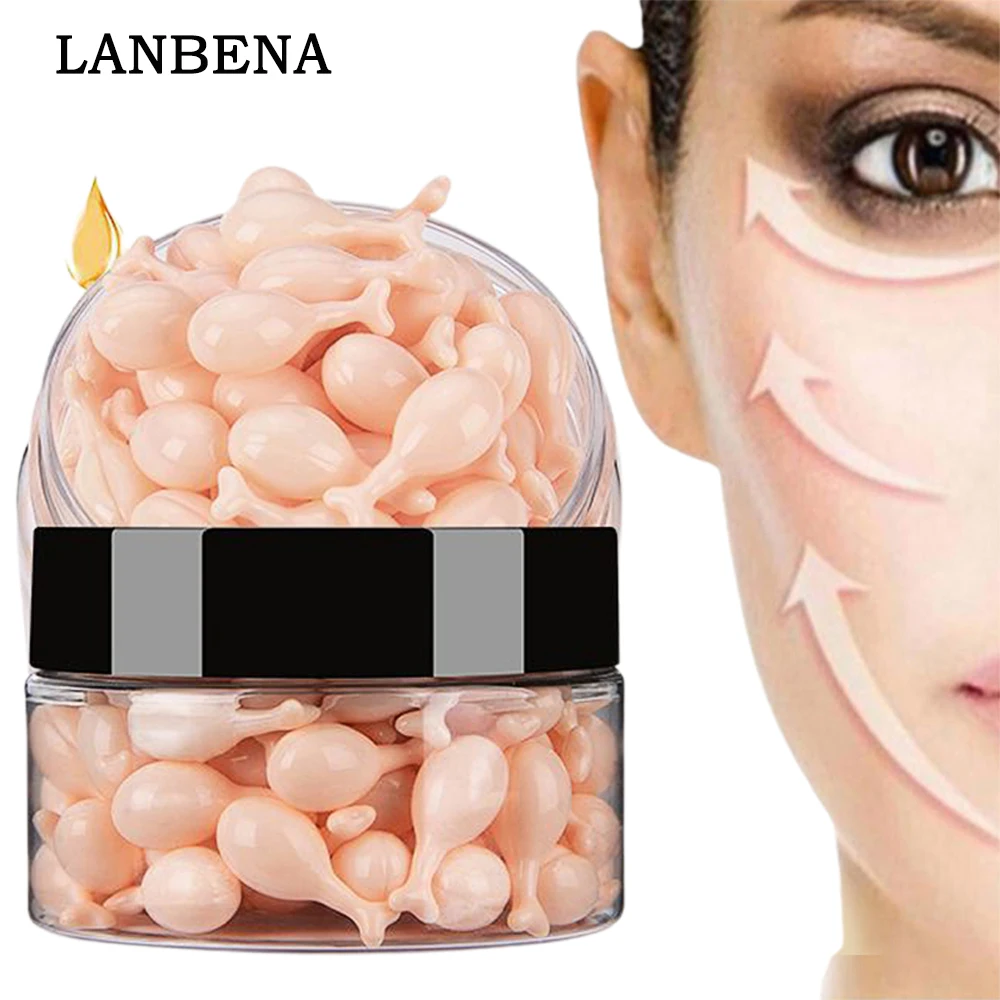 

50/60/100 Pcs Collagen Facial Capsules Essence Fullerene Placenta Whitening Moisturizing Skin Rejuvenation Capsules Facial Serum