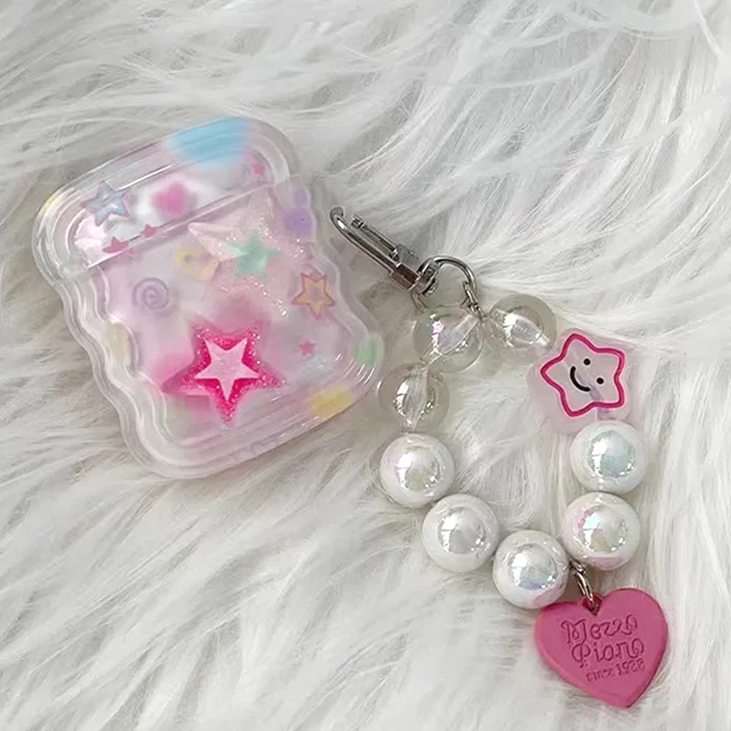 

Kawai Harajuku For AirPods 3 Pro Case Korea Fashion AirPods 1 2 Air Pods Pro Case Cute AirPods Case With Keychains Headset Case