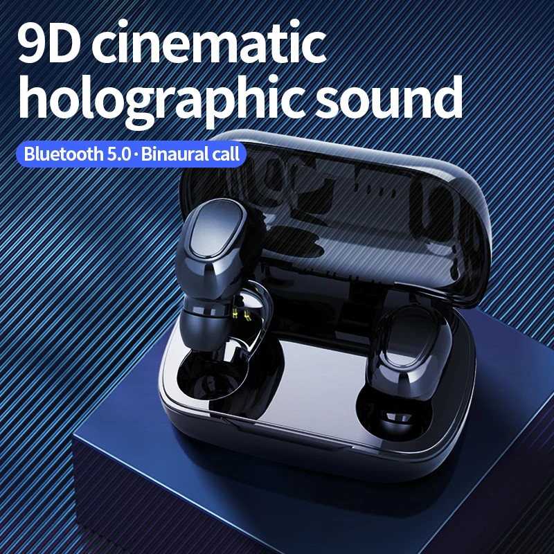 

L21TWS Wireless Bluetooth Earphones Noise Reduction Touch Control Music Headphones Power Display With Mic