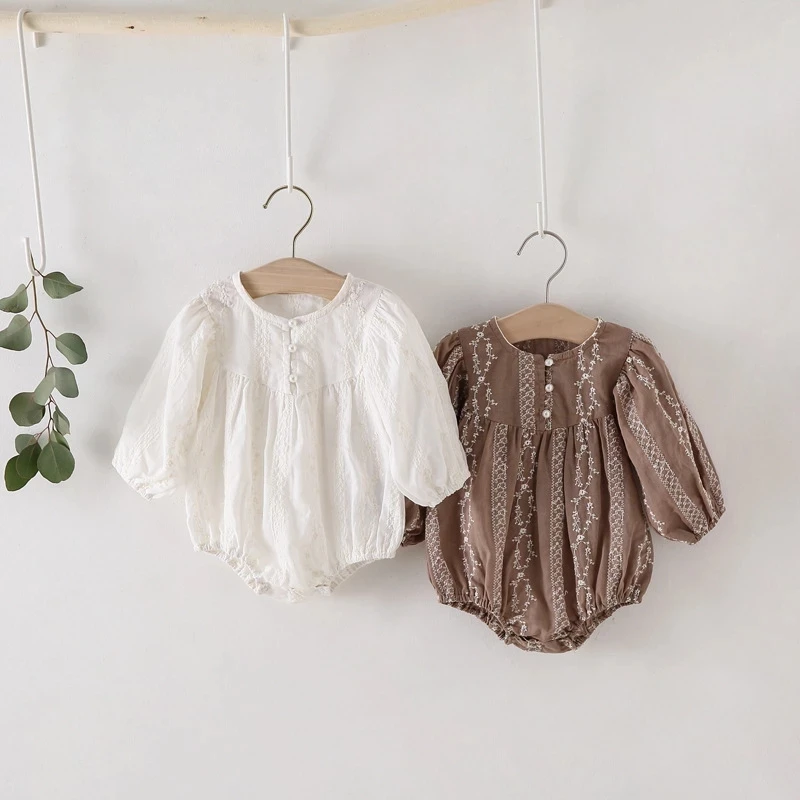 

HAYANA 2022 Summer New Baby Bodysuit Long Sleeves Girls Clothes Toddler Outwear Infant One Piece