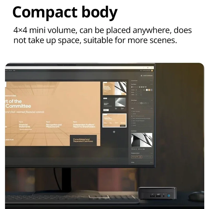 Мини-ПК Arena Canyon Core I7-1360p двухканальный процессор Ddr4-3200 Iris Xe Graphics 96eu Mini Office Compute