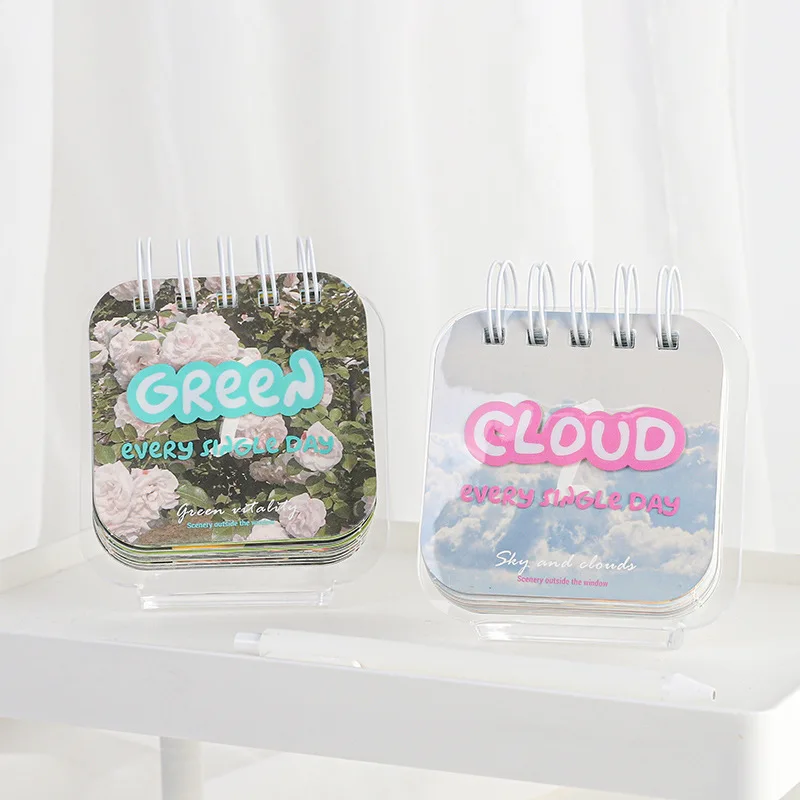 

2022 Portable Mini Flipping Table Perpetual Calendar Annual Schedule Daily Study Work Planner Agenda Print Desktop Deco Calendar