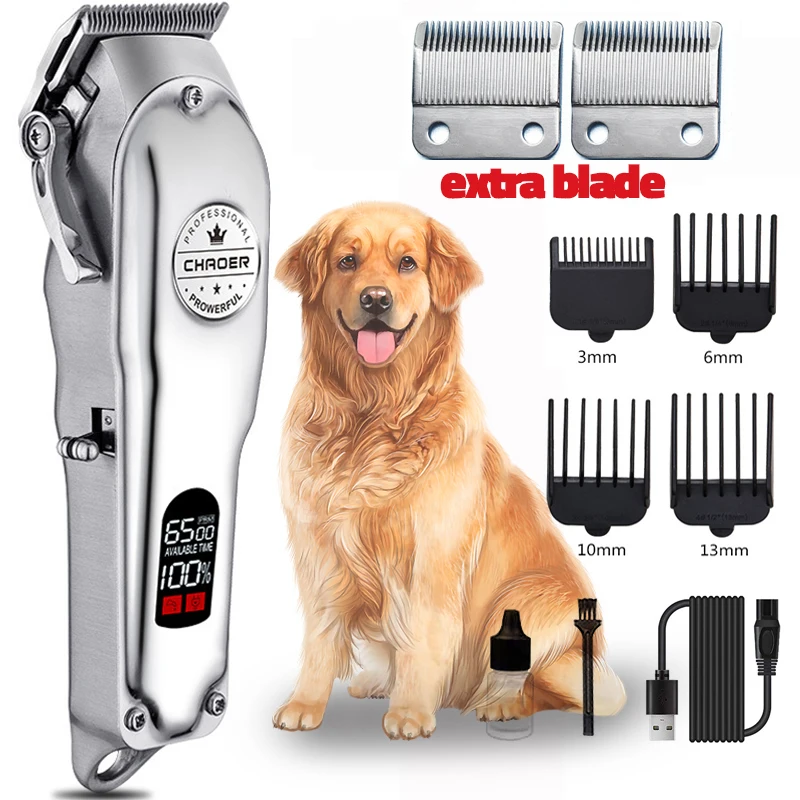 

All Trimmer Haircut Professional Machine Dog Pet Cutting Grooming Clipper Rechargeable Noice Cat Puppy Shaver Low Metal Hair