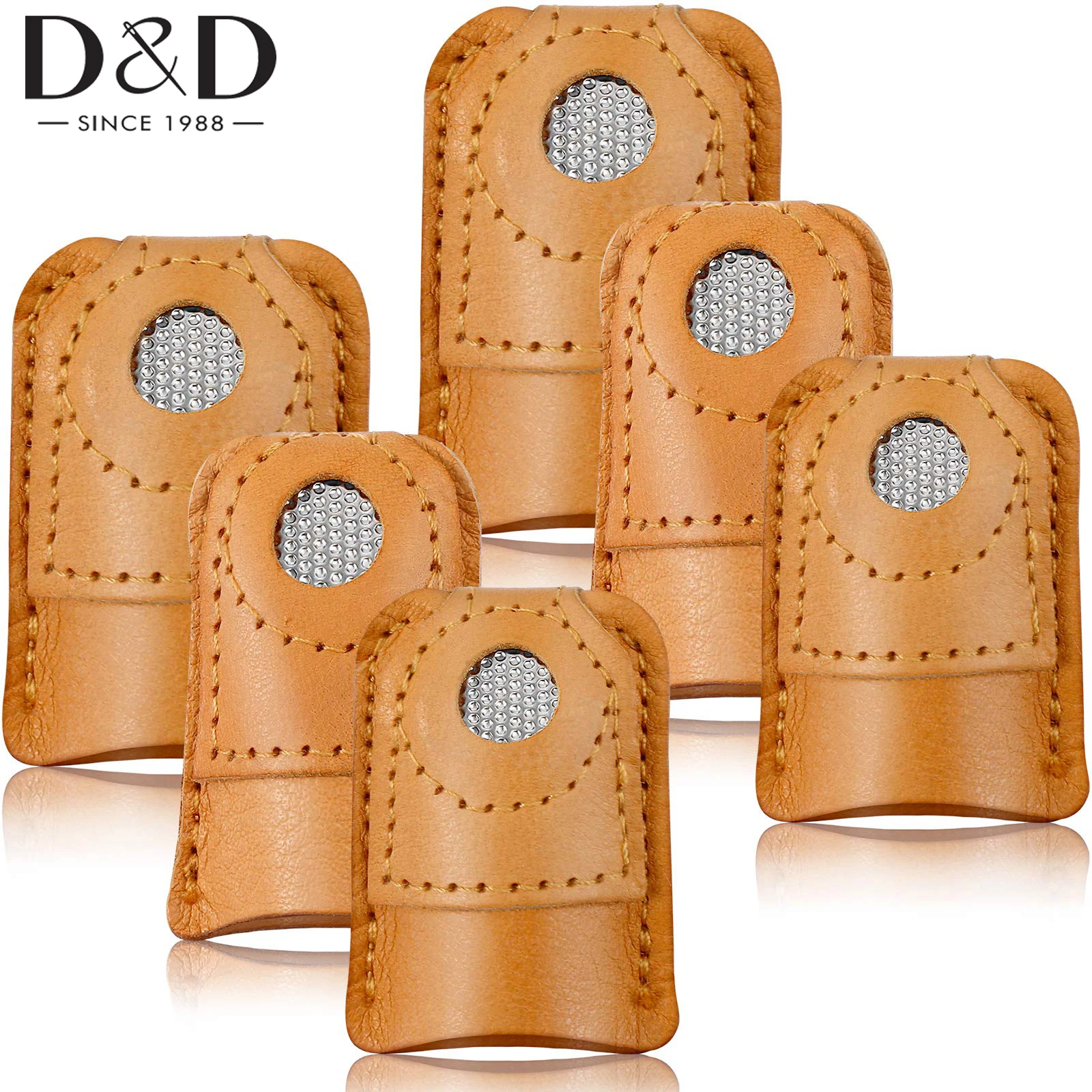 

1/2Pcs Leather Thimble Sewing Thimble Finger Protector Coin Thimble Pads For Hand Sewing Quilting Knitting Pin Needles Craft DIY