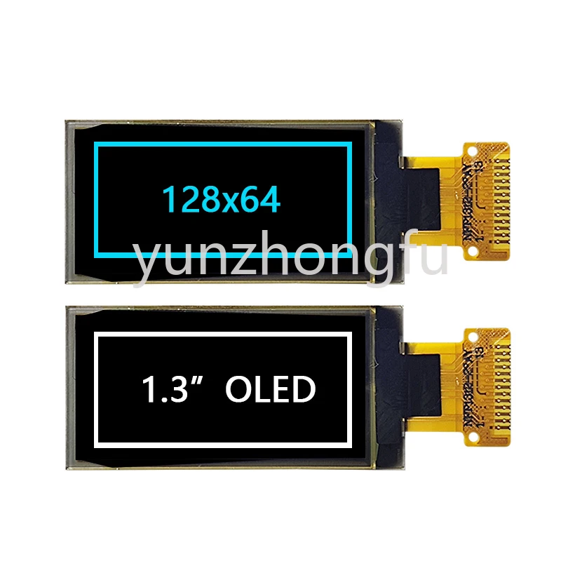 

Apply to 1.3 inch 128x64 OLED 4-wire SPI I2C Interface 13pin Soldering Type SSD1312 1.3" OLED LCD Display Screen