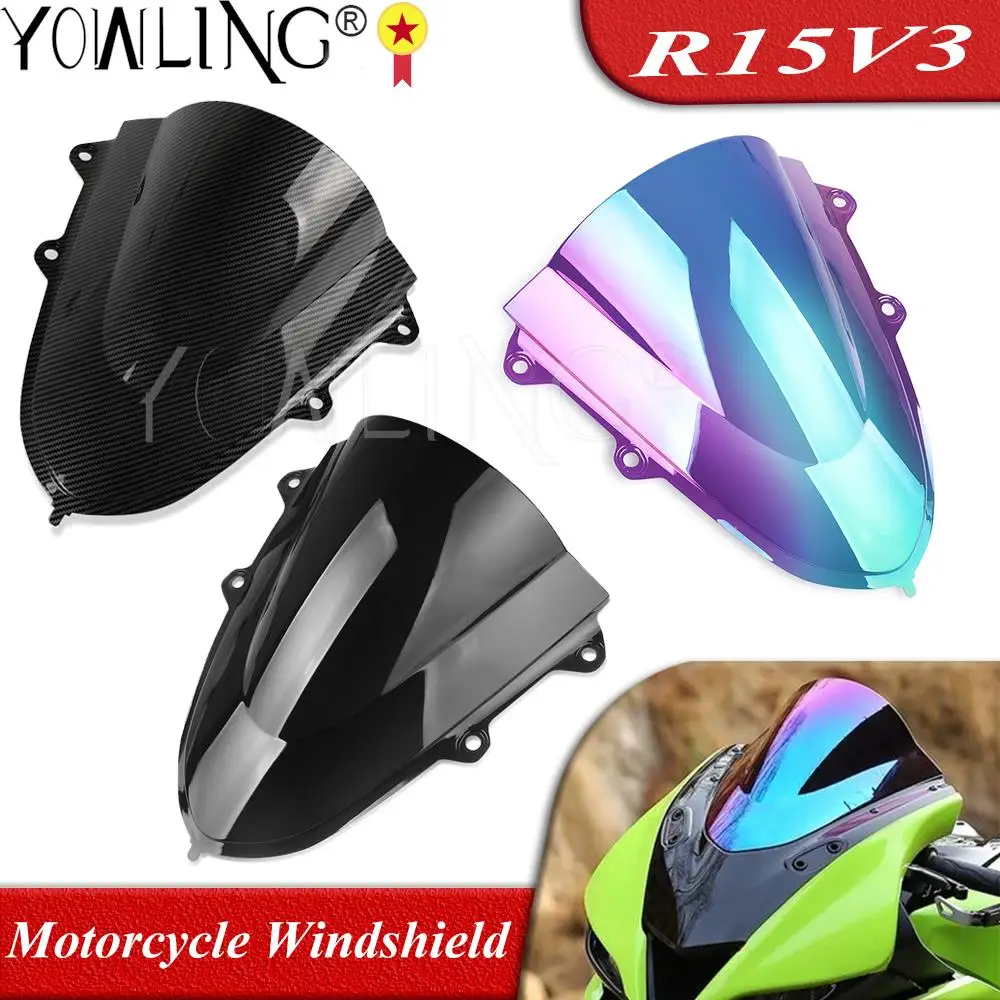 

Motorcycle Windshield Windscreen Wind Shield Screen Deflector Guard Cover For Yamaha YZF R15 V3 2017 2018 2019 2020 YZF-R15 V3.0