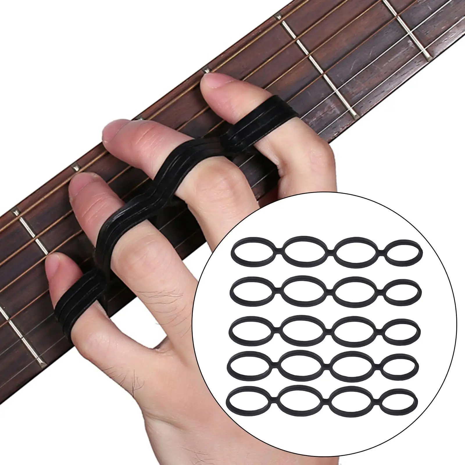 

Resistance Training Bands Hand Grips Finger Exerciser Silicone Trainer Guitar Finger Speed System for Acoustic Training Parts